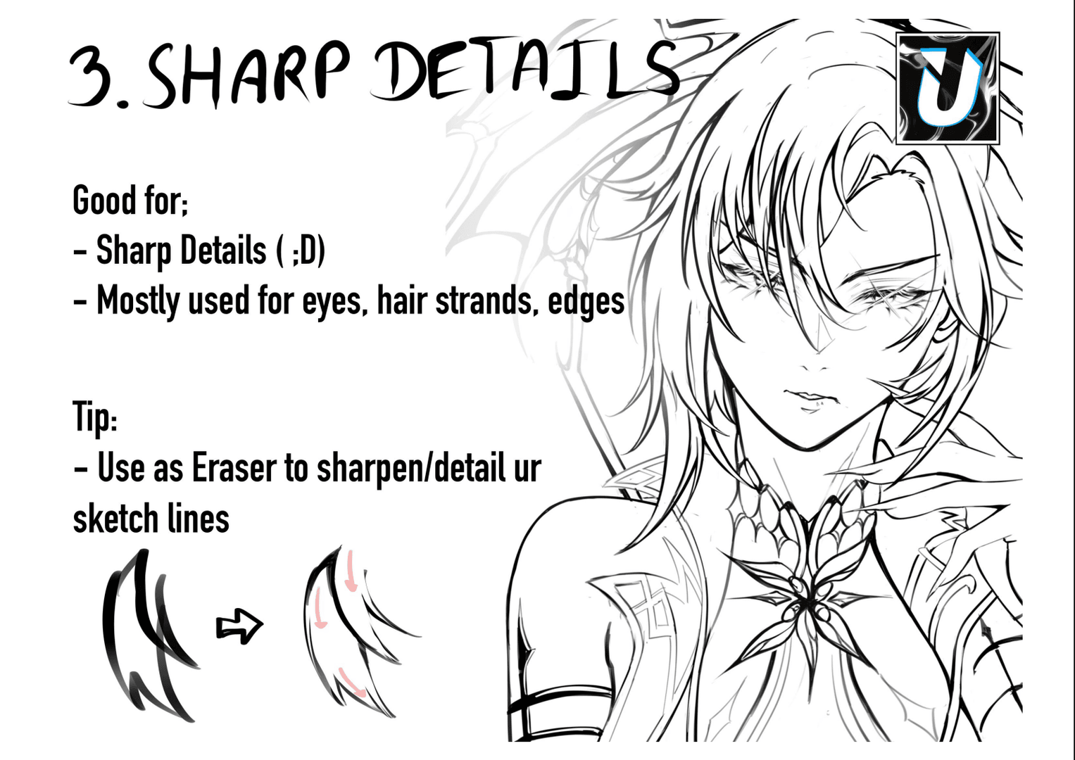Sharp Details - Eyes, Hair Strands, Edges