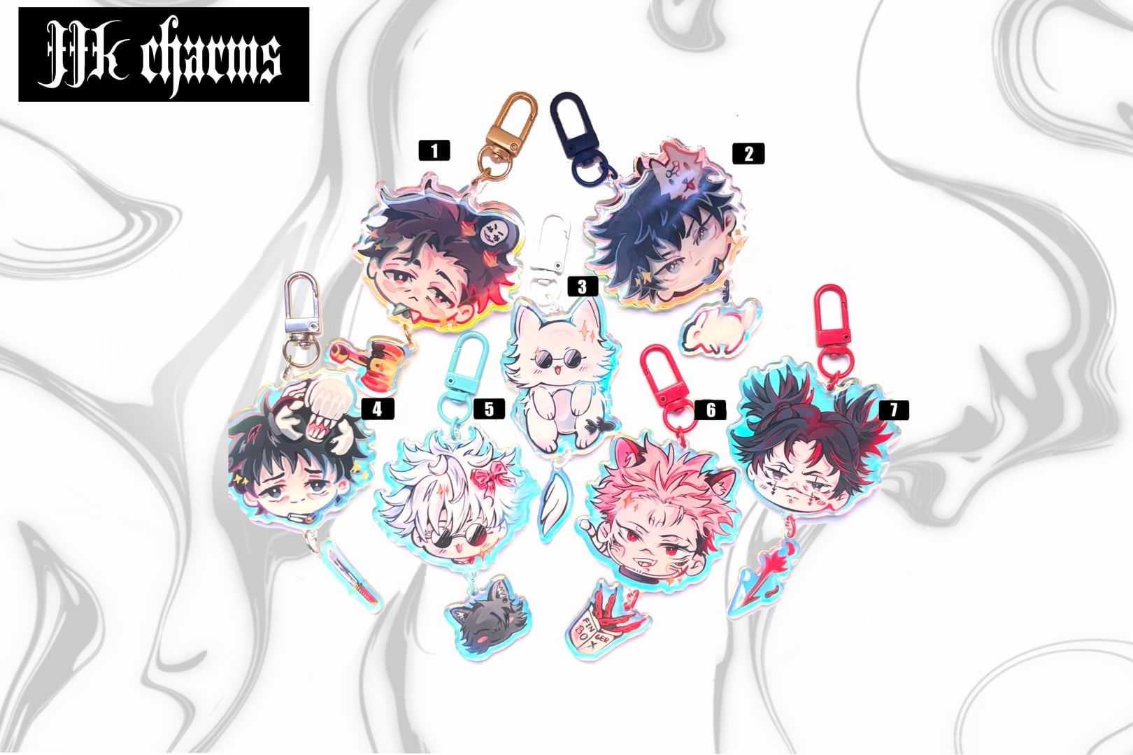 Holographic Charm Keychains