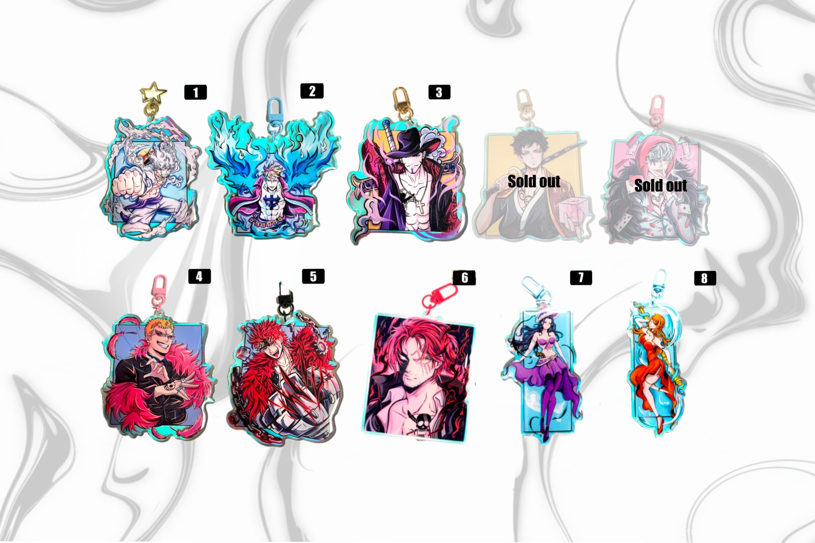 Holographic Charm Keychains 2